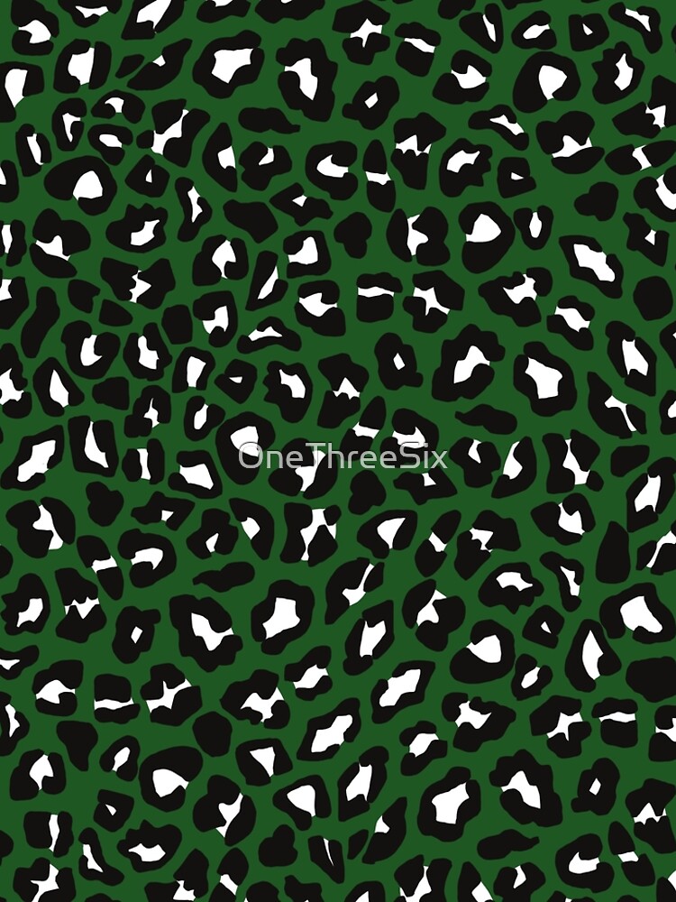 Dark Green Leopard Print Leggings for Sale by OneThreeSix