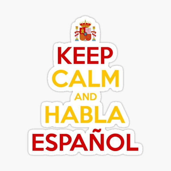 Vista previa del artículo con la obra «Keep Calm and Habla Español», diseñado y vendido por twgcrazy.