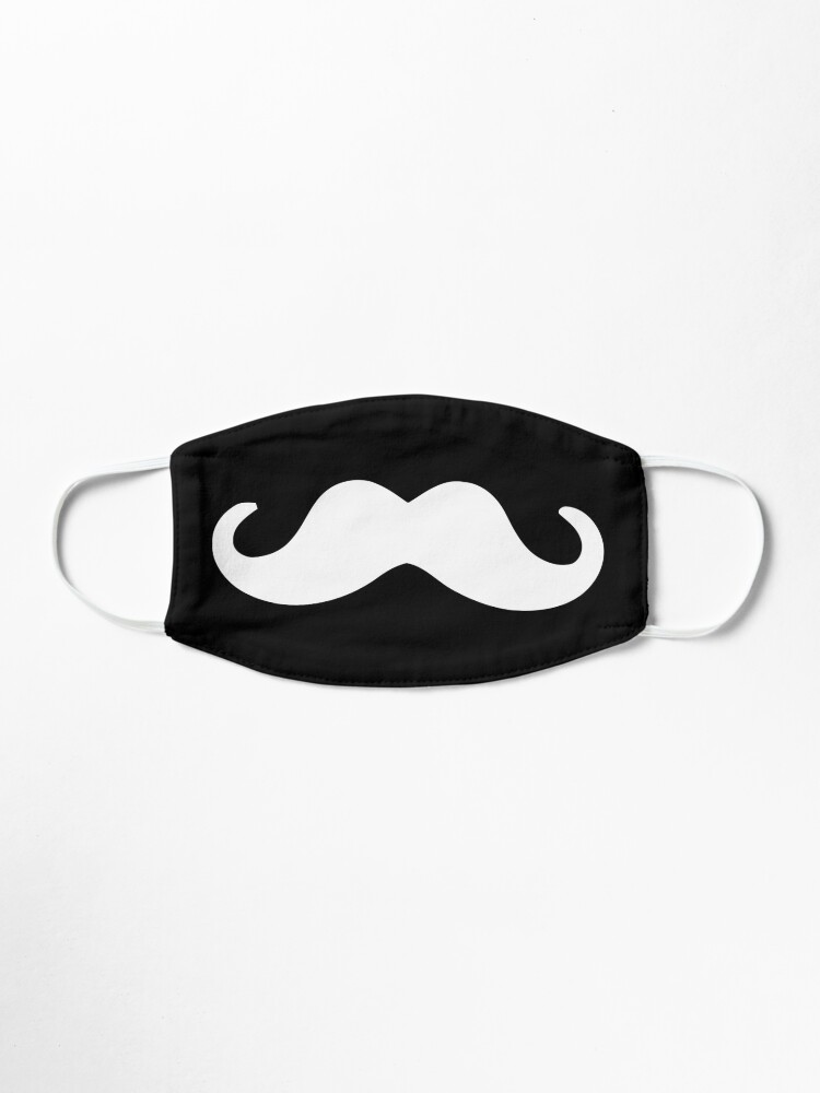 Alternate view of Mustache Face Mouth Black Mask