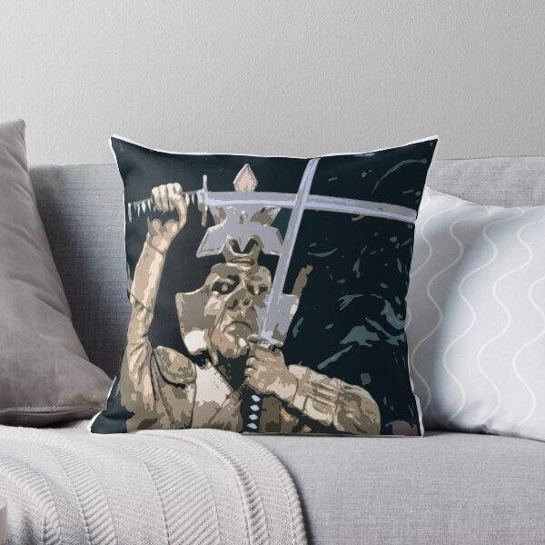 Golden Ninja Warrior Throw Pillow
