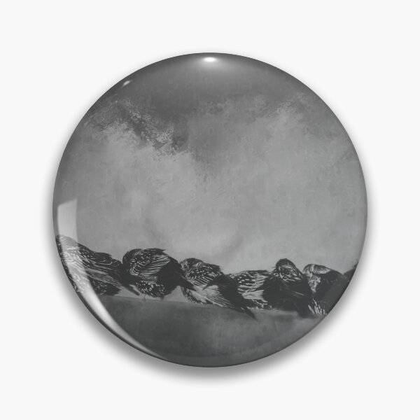 Item preview, Starlings waiting in a line - B/W designed and sold by Gbenonys Art.