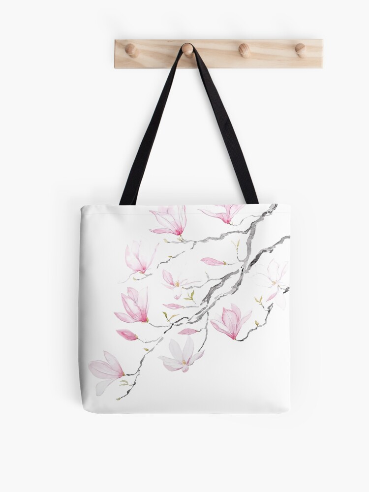 Bolsa de tela «flor de magnolia rosa sin fondo» de ColorandColor | Redbubble