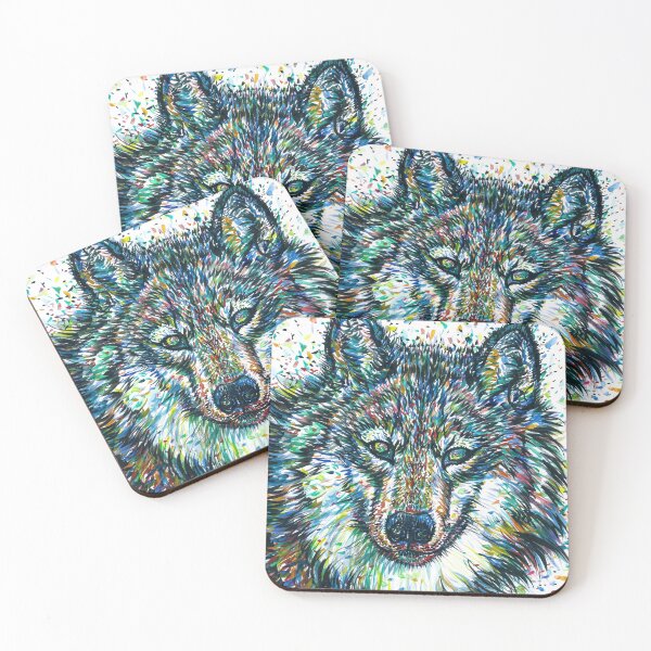 Artikelvorschau, WOLF - Aquarell- und Tuscheporträt entworfen und verkauft von lautir.