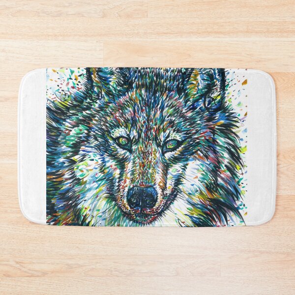 Item preview, WOLF - watercolor and ink portrait designed and sold by lautir.