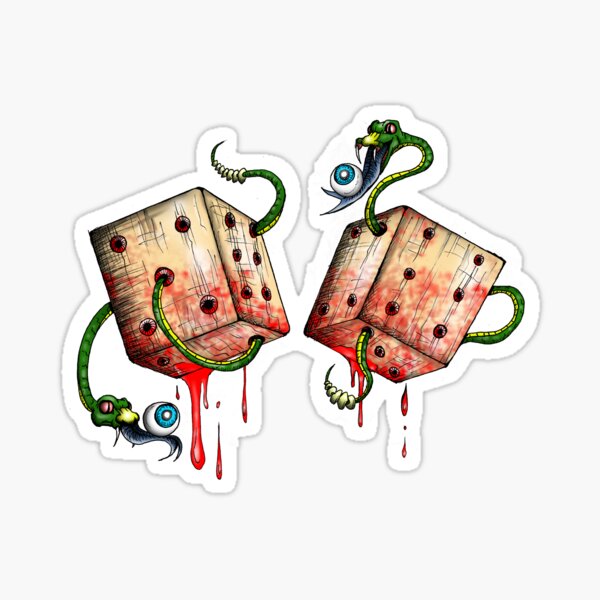 Evil Dice: Snake Eyes Sticker
