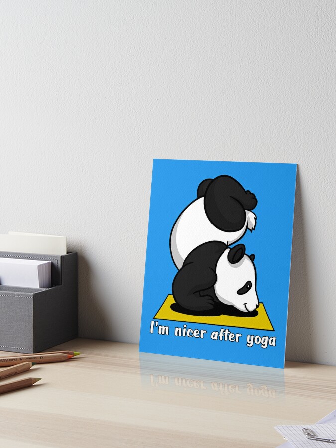 Panda Bear Yoga Art Board Print for Sale by Nikolay Todorov