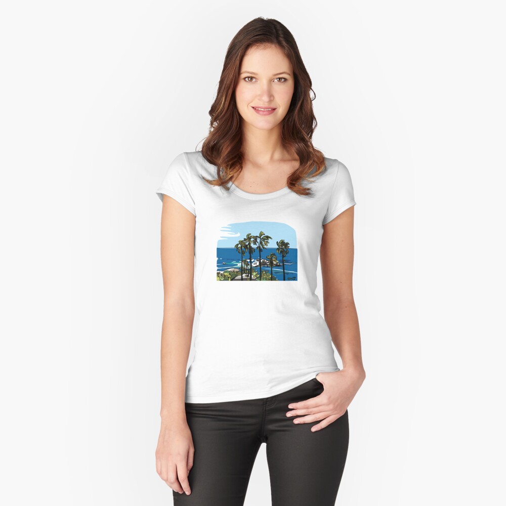 Item preview, Camiseta entallada de cuello ancho designed and sold by CovoStudio.