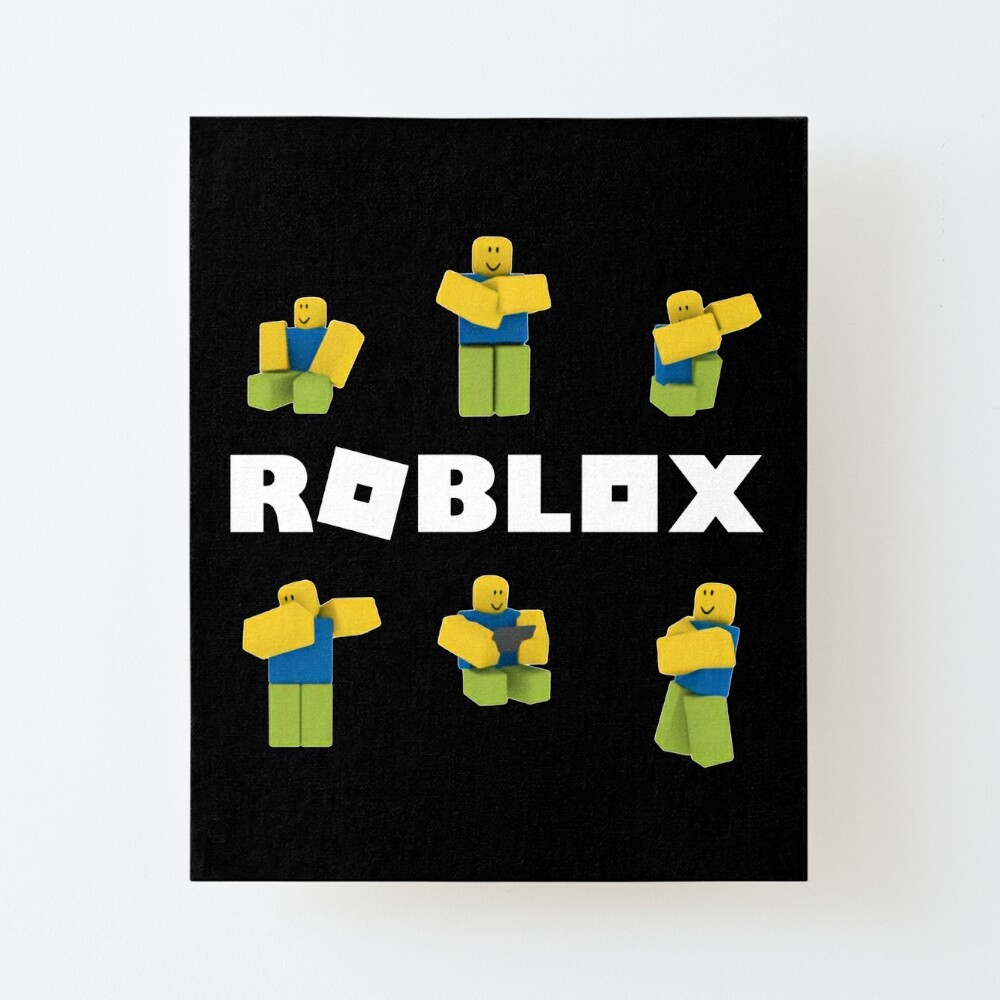 Roblox Noob Mounted Print By Nice Tees Redbubble - cut out roblox print