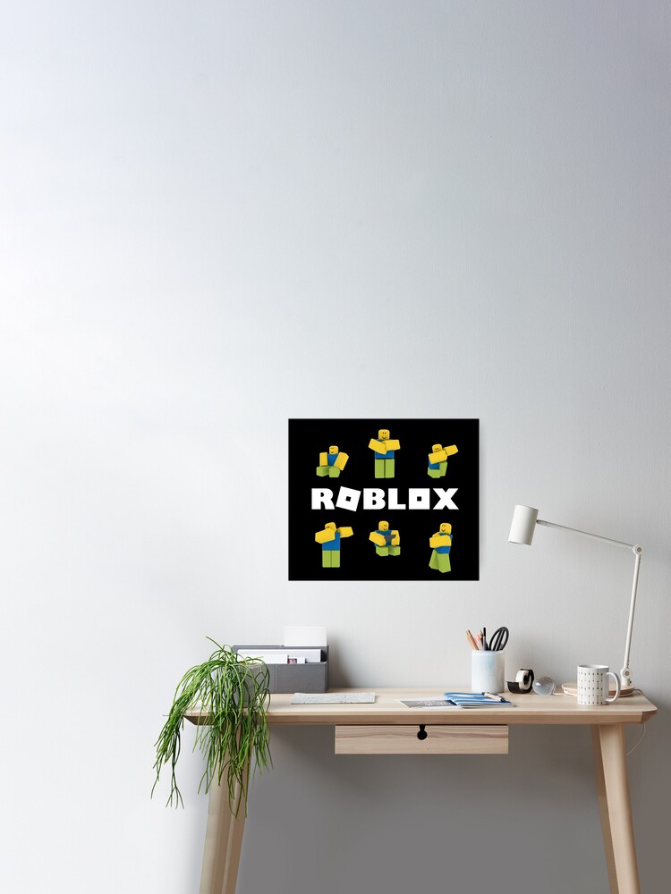 Roblox Noob Poster By Nice Tees Redbubble - roblox team poster by nice tees redbubble