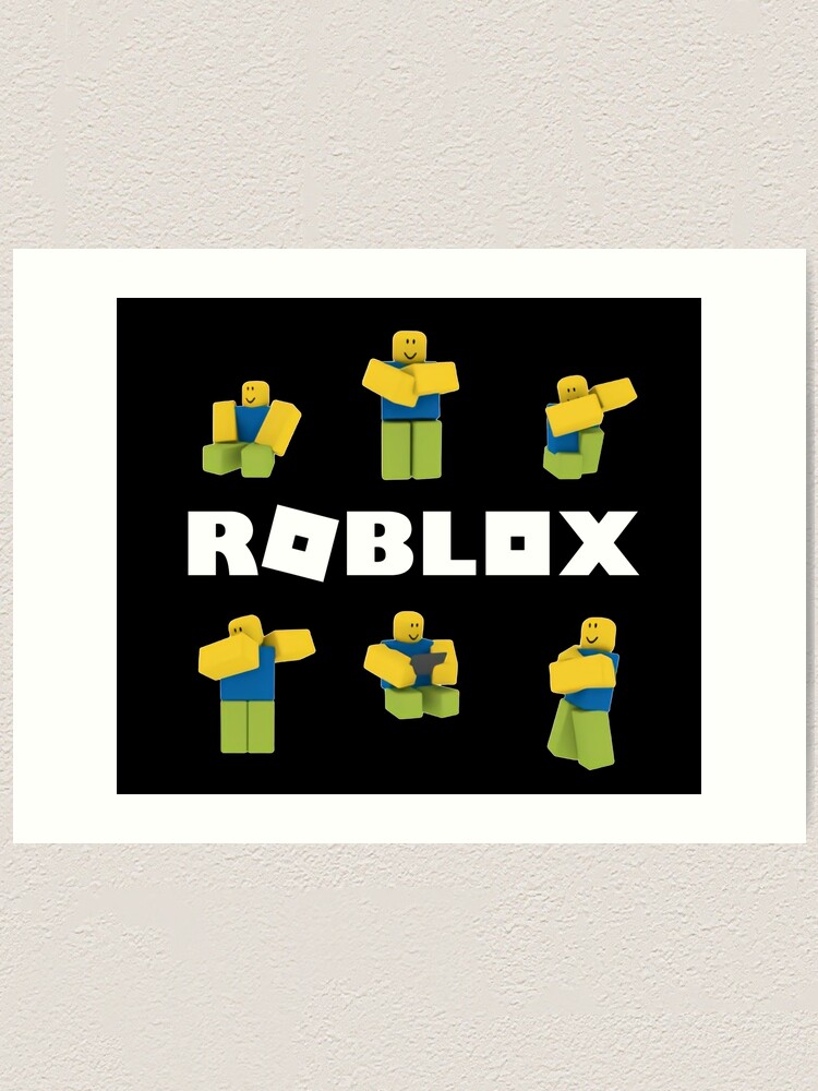 Roblox Noob Art Print By Nice Tees Redbubble - noob colors roblox 2020
