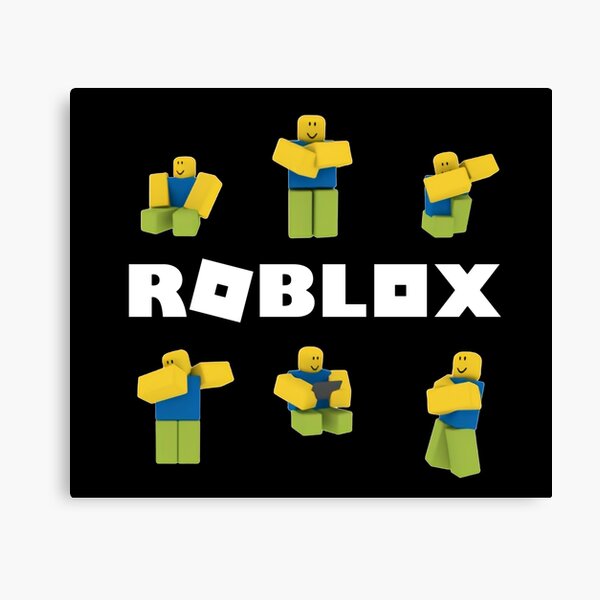 Roblox Default Noob Face Canvas Print By Trainticket Redbubble - roblox noob face gui