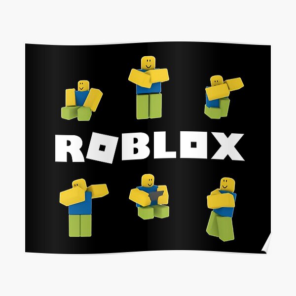 Roblox Noob Posters Redbubble - roblox noob pants color