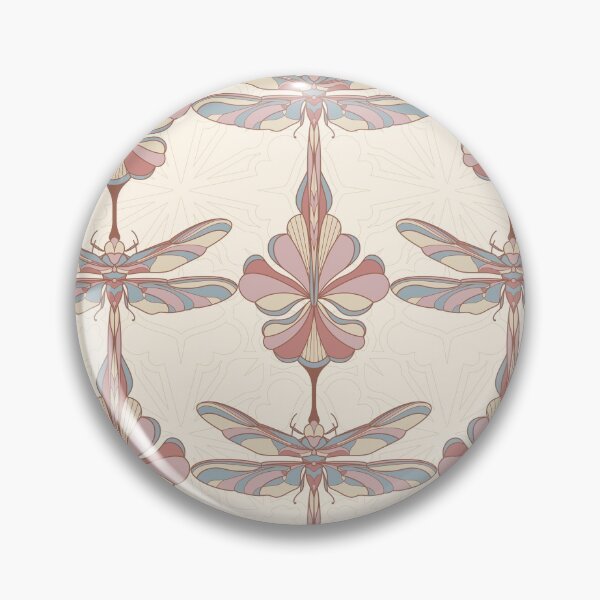 Item preview, Cream Dragonflies and Flowers designed and sold by Carolina Diaz.