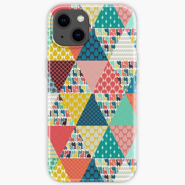 llama geo triangles iPhone Soft Case
