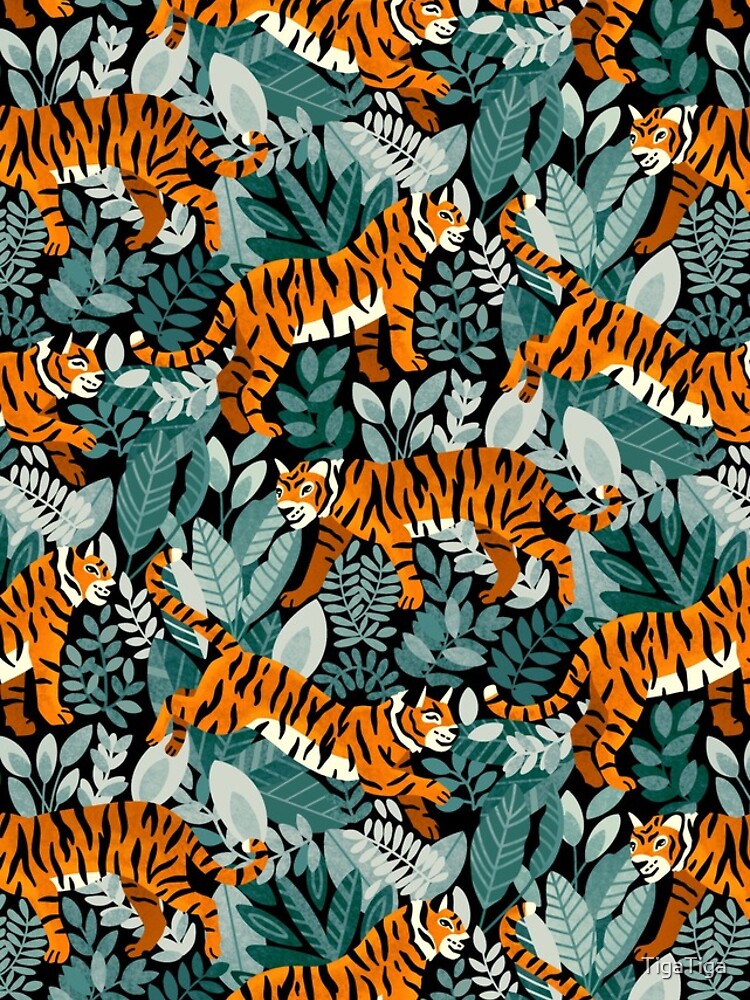Imagen 4 de 4, Funda de iPhone con la obra Tigre de Bengala Teal Jungle, diseñada y vendida por TigaTiga.