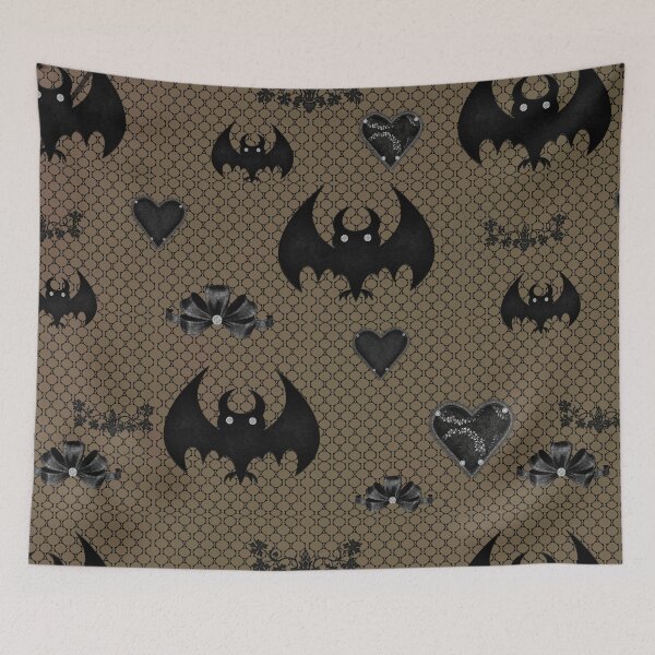 Item preview, Funny bat pattern with hearts designed and sold by nicky2342.