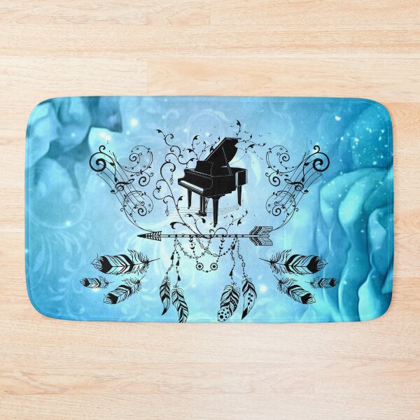 Item preview, Piano with feathers, clef and key notes designed and sold by nicky2342.