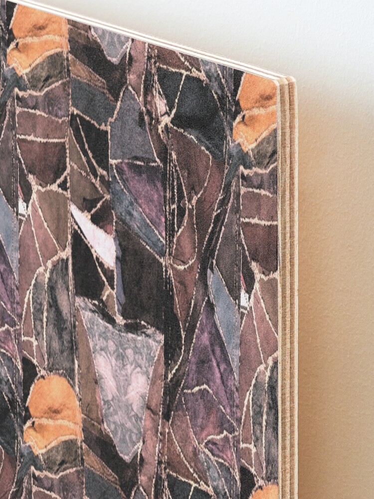 Alternate view of leather patches Mounted Print
