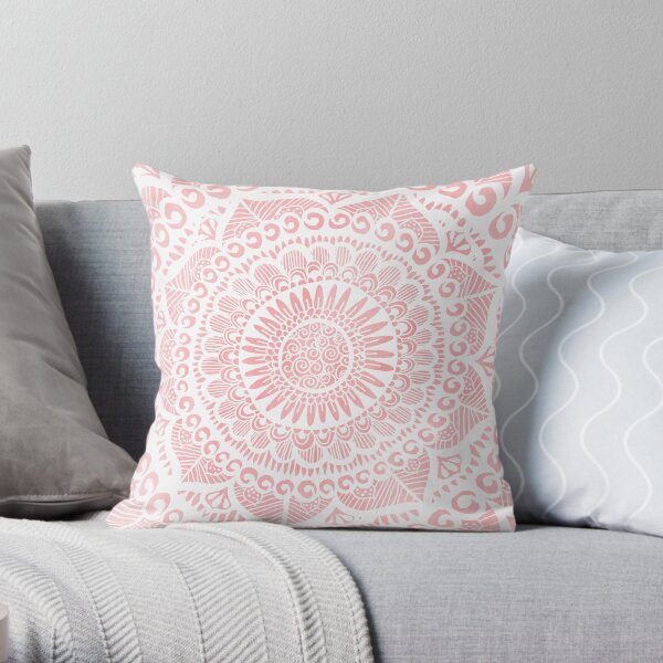 Blush Lace Throw Pillow