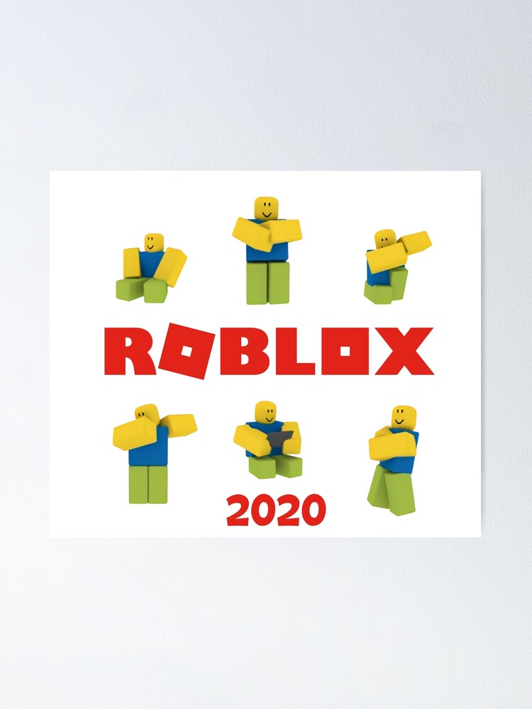 Roblox Noob Poster By Nice Tees Redbubble - the noob support team roblox