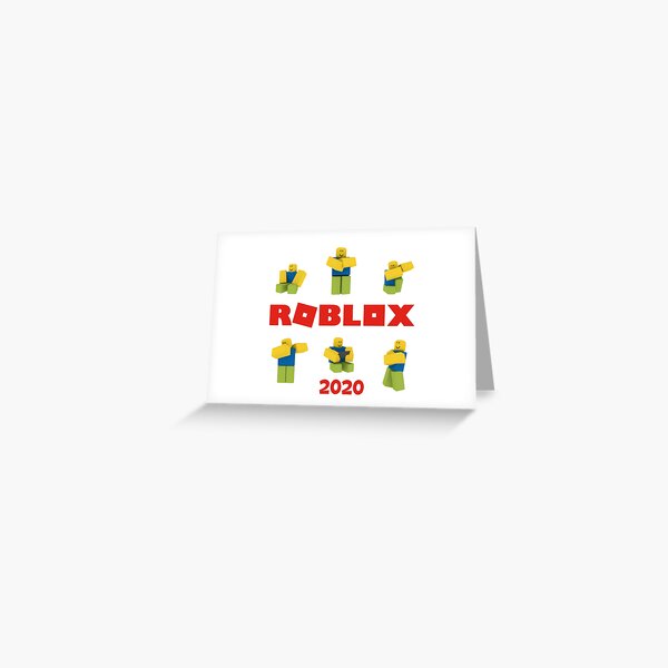 Roblox Character Greeting Cards Redbubble - oof roblox noob pokemon card