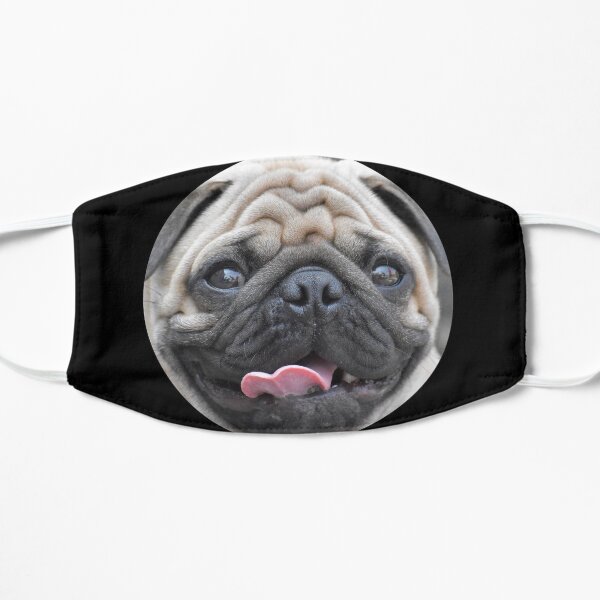 Best Pug mom mask design Flat Mask