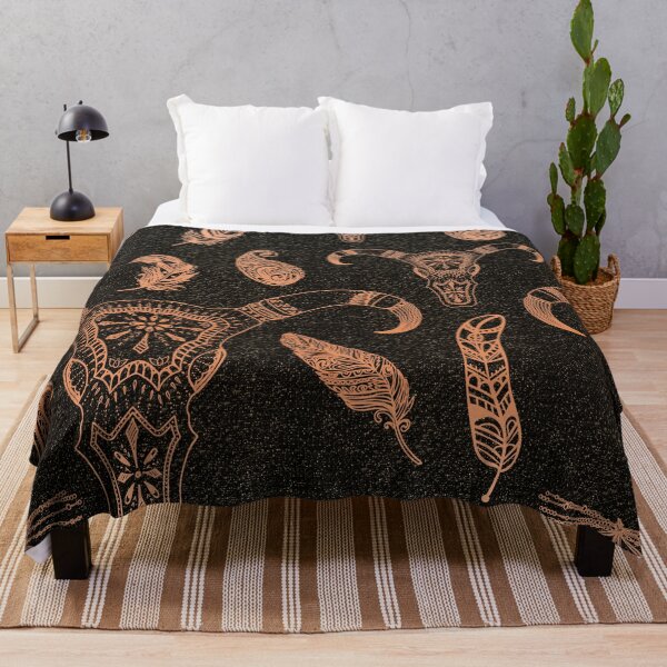 Item preview, Elegant cow skeleton with feathers, pattern designed and sold by nicky2342.