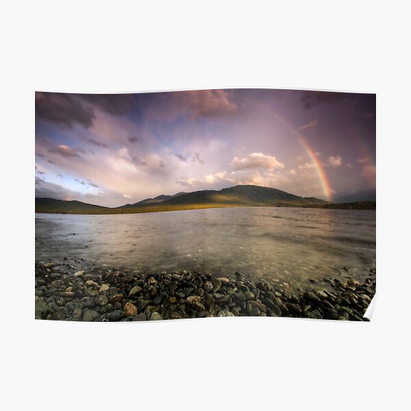 Rainbows Over Fiordland Poster