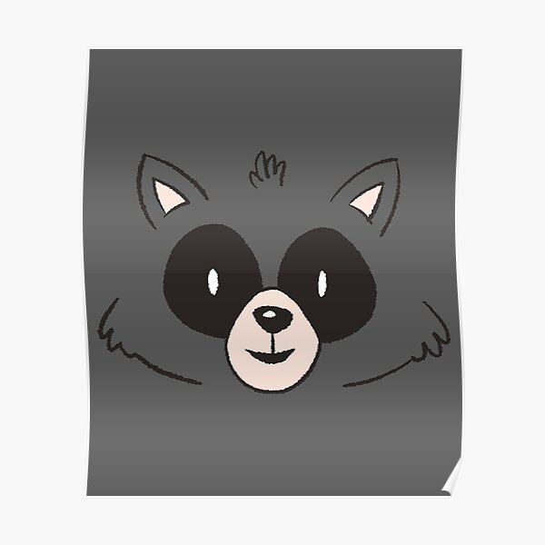 Raccoon Face Posters for Sale | Redbubble