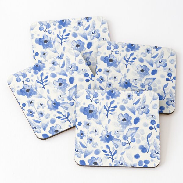 Item preview, Blue China - Watercolor Floral designed and sold by Tangerine-Tane.