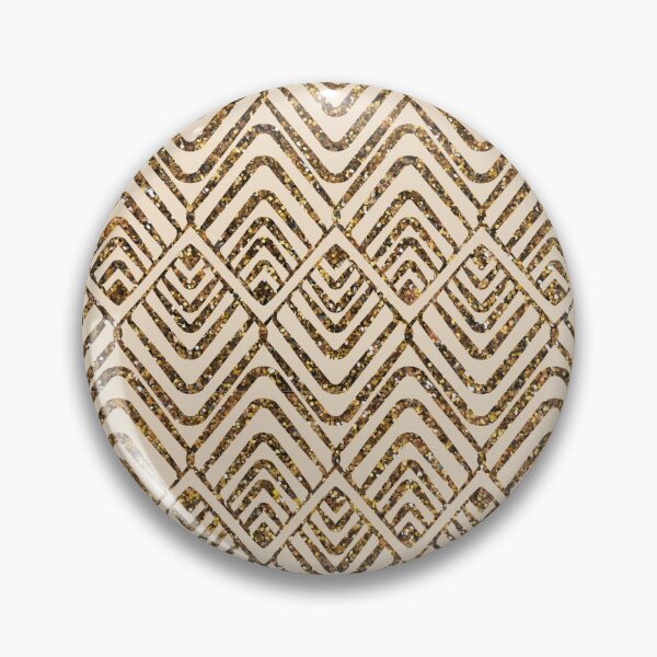 Item preview, Ornament gold pattern. Retro foil stylish texture. Gold trendy glitter print on black background designed and sold by fuzzyfox.