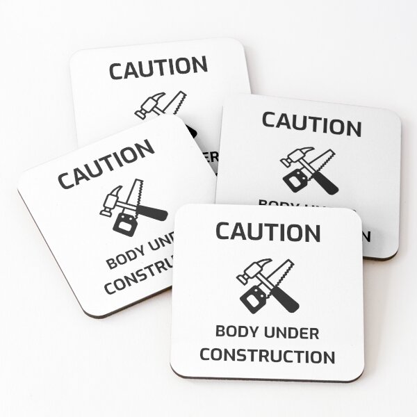 Item preview, Caution, body under construction! - Fun fitness wear designed and sold by Thread Collection.