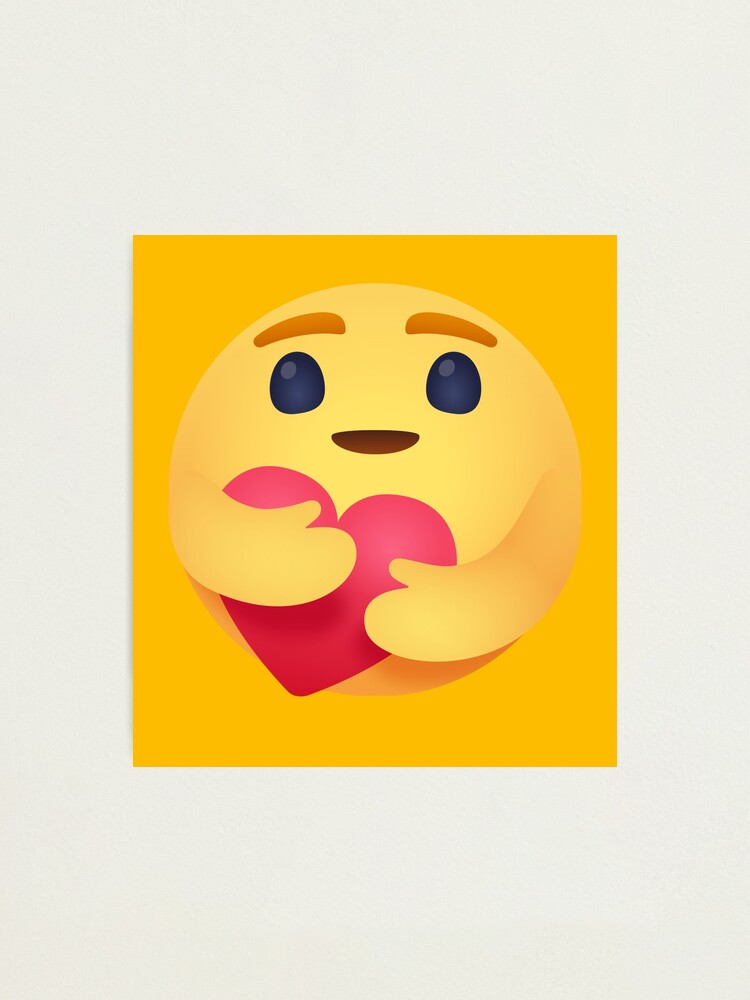 Thumbnail 2 of 3, Photographic Print, Facebook Care Emoji Reaction designed and sold by Hipstorium.