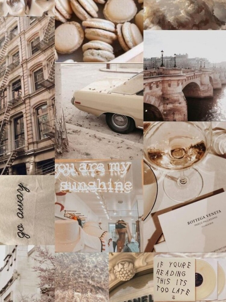 aesthetic beige collage iPhone Case for Sale by jessicaj012006