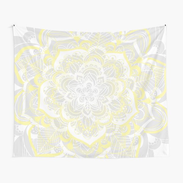 Item preview, Woven Fantasy - Yellow, Grey & White Mandala designed and sold by Tangerine-Tane.