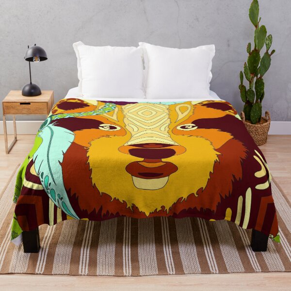 Item preview, Boho Bear with colourful patterns designed and sold by SeraphineArts.