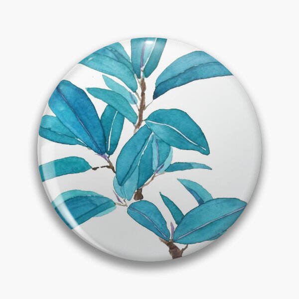 Artikelvorschau, handgemaltes grünes Gummibaum-Ficus elastica-Aquarell entworfen und verkauft von ColorandColor.