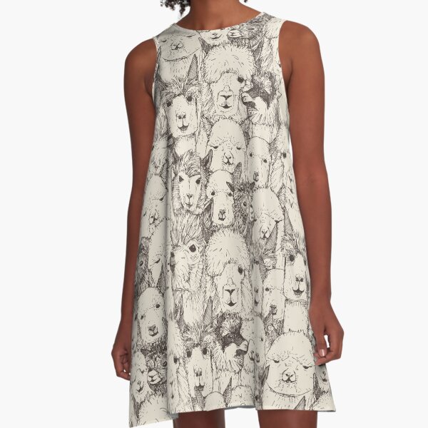 just alpacas natural A-Line Dress