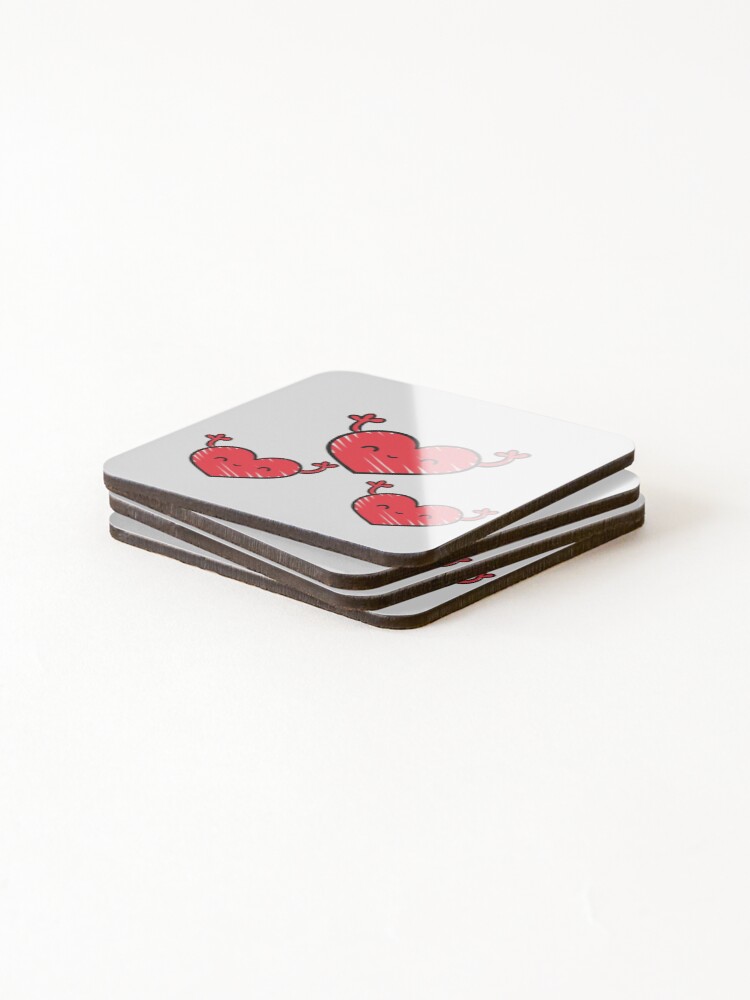 Thumbnail 4 of 5, Coasters (Set of 4), Hearts designed and sold by Raju2018.