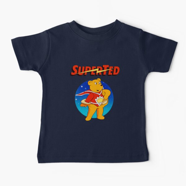 Renversé l'ours en peluche rétro T-shirt bébé
