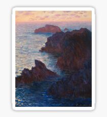 Rocks at Belle-lle, Port-Domois by Claude Monet Sticker