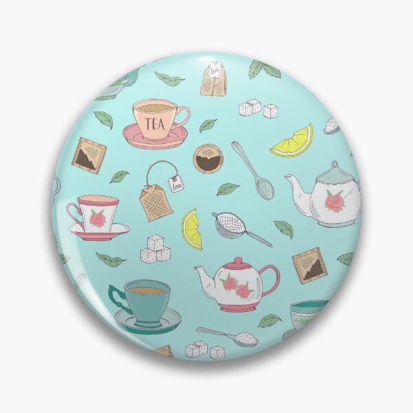 Item preview, British Tea Party Vintage Teacups Pattern designed and sold by HotHibiscus.