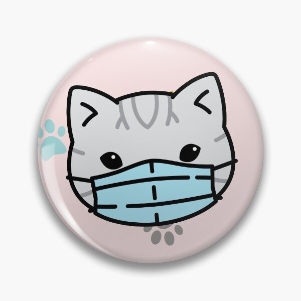Kawaii Cat Quarantine Pin