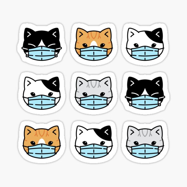 Kawaii Cat Quarantine Sticker