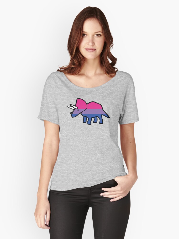 Thumbnail 1 of 3, Relaxed Fit T-Shirt, Biceratops (Bisexual Triceratops) designed and sold by jezkemp.