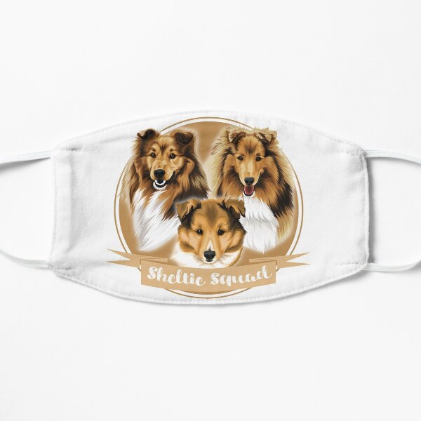 Sheltie Squad Flat Mask