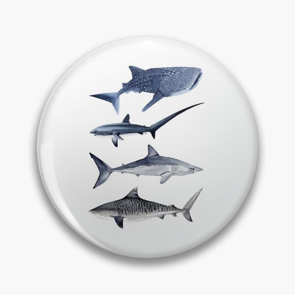 Item preview, SHARKS III-whale, thresher, mako and tiger sharks designed and sold by BEATRIZ ABAITUA.