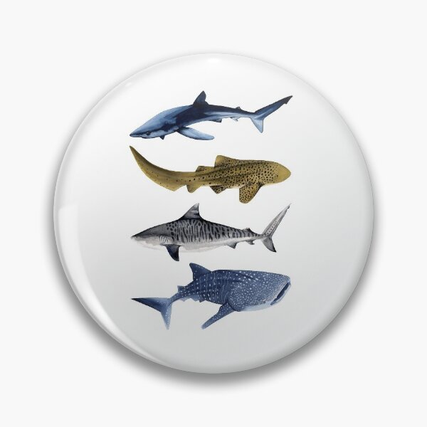 Item preview, SHARKS II-blue, zebra / leopard, tiger and whale sharks designed and sold by BEATRIZ ABAITUA.