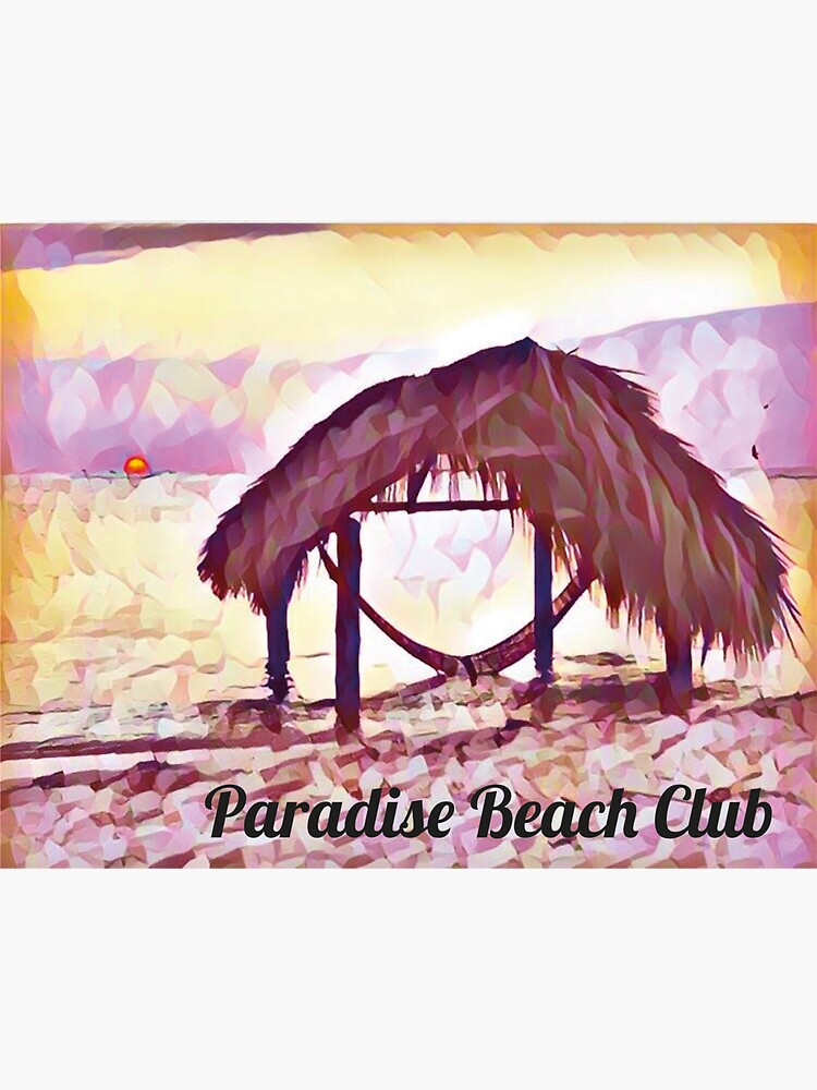 "Paradise Beach Club" Sticker for Sale by MadNeuron Redbubble