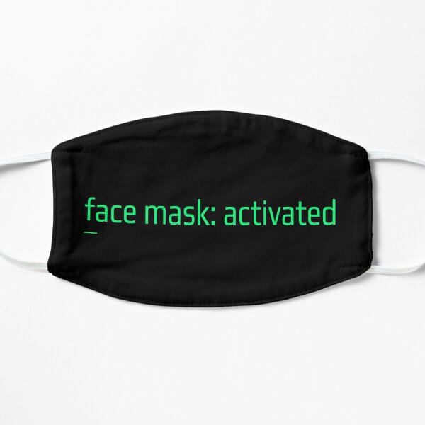 Face Mask: Activated | Gamer UI Face Mask for Teens, Sons, Men, Women, Gamers, Coders Flat Mask